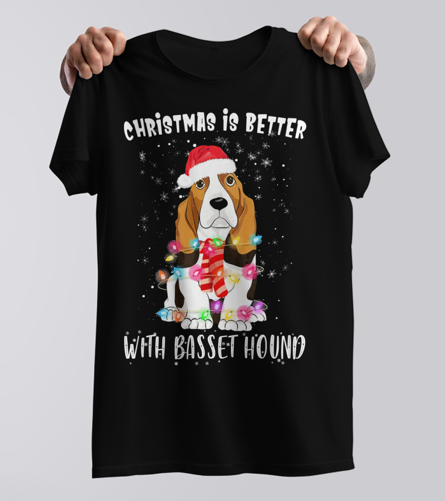 Christmas Is Better With Basset Hound T-Shirt