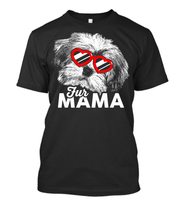 Fur Mama Havanese With Heart Sunglasses T-Shirt