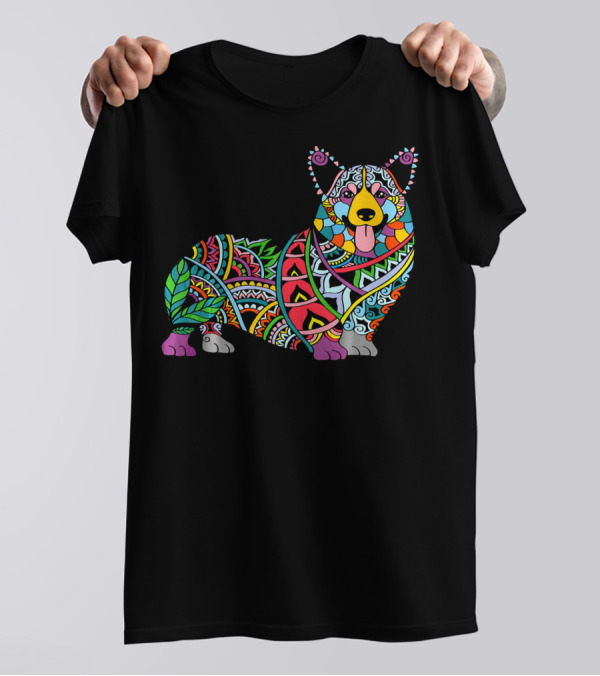 Corgi Lovers Vibrant Colorful T-Shirt