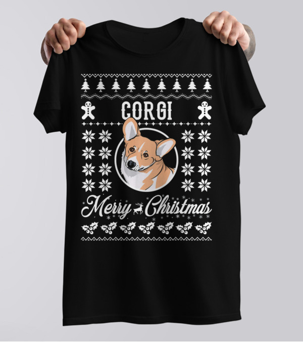 Corgi Merry Christmas Xmas Corgi UglyDogs Lover T-Shirt