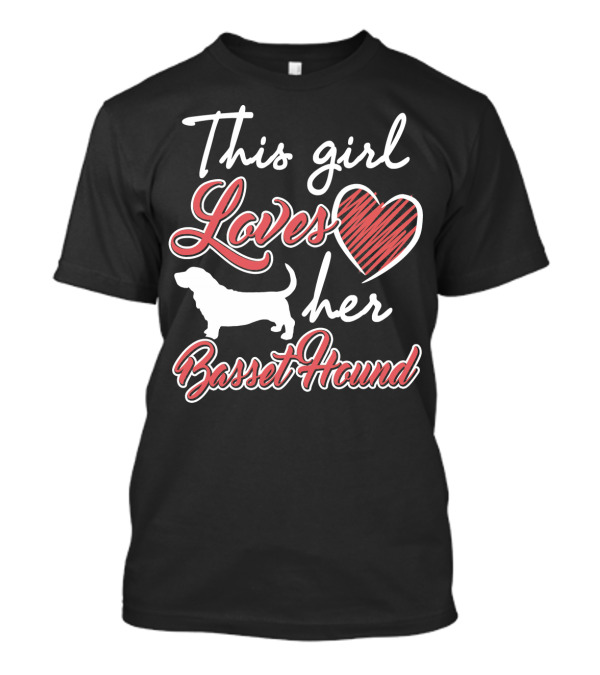 This Girl Loves Basset Hound Heart T-Shirt