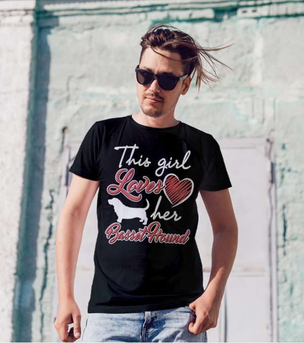 This Girl Loves Basset Hound Heart T-Shirt