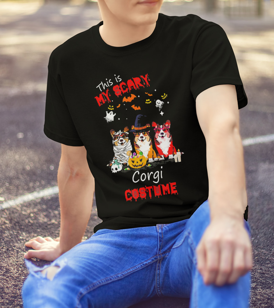 This Is My Scary Corgi Costume T-Shirt