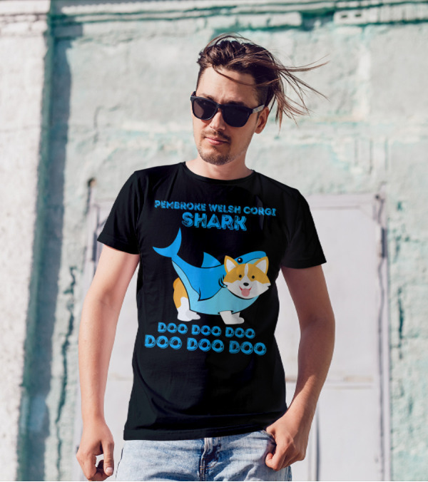 PEMBROKE WELSH CORGI SHARK DOO DOO DOO DOO DOO DOO T-Shirt