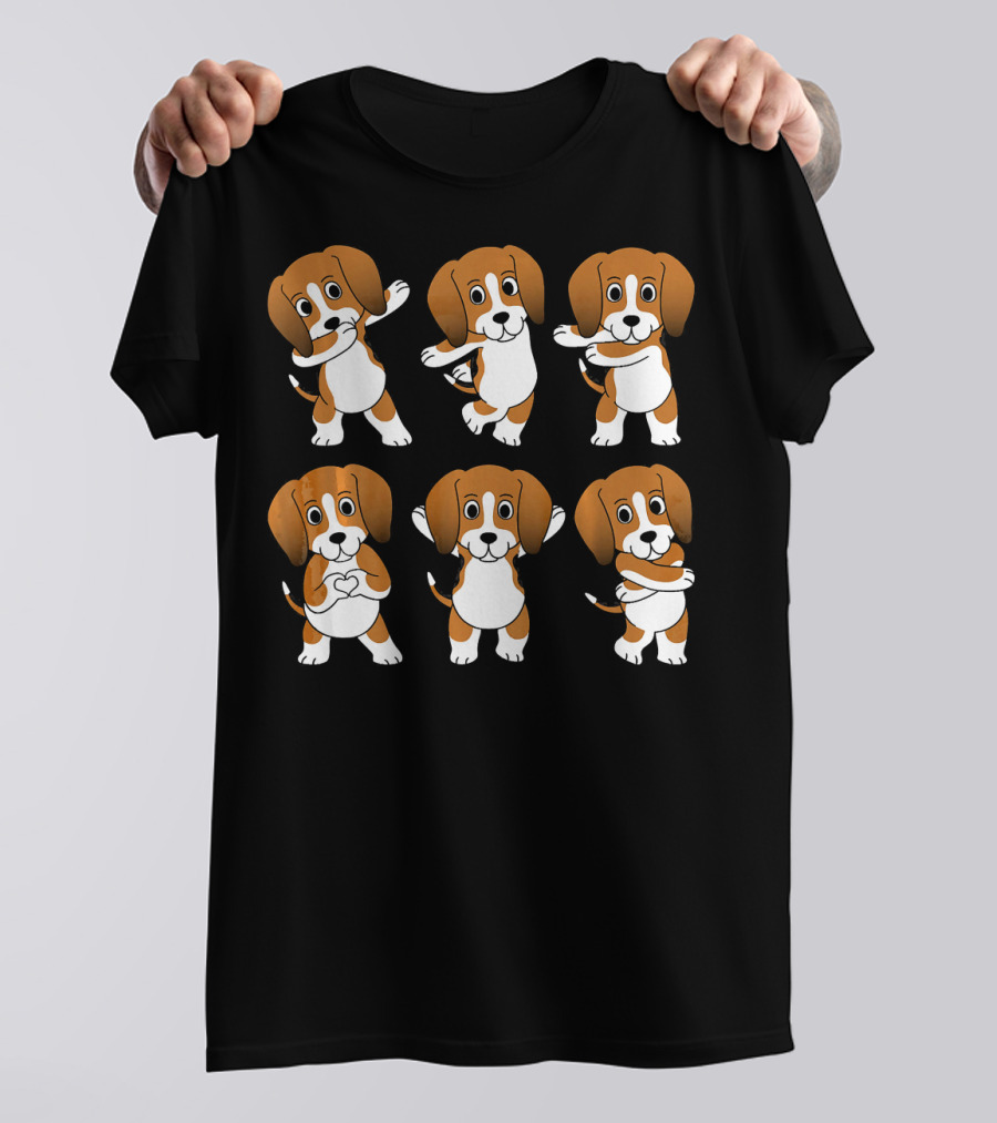 Basset Hound Dance Challenge Funny Dog Moves T-Shirt