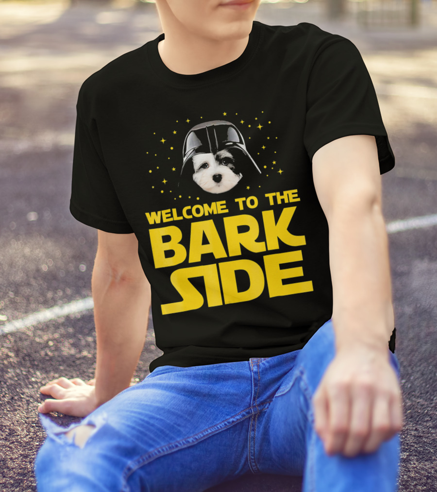 Welcome To The Bark Side Havanese Vader Helmet Star T-Shirt
