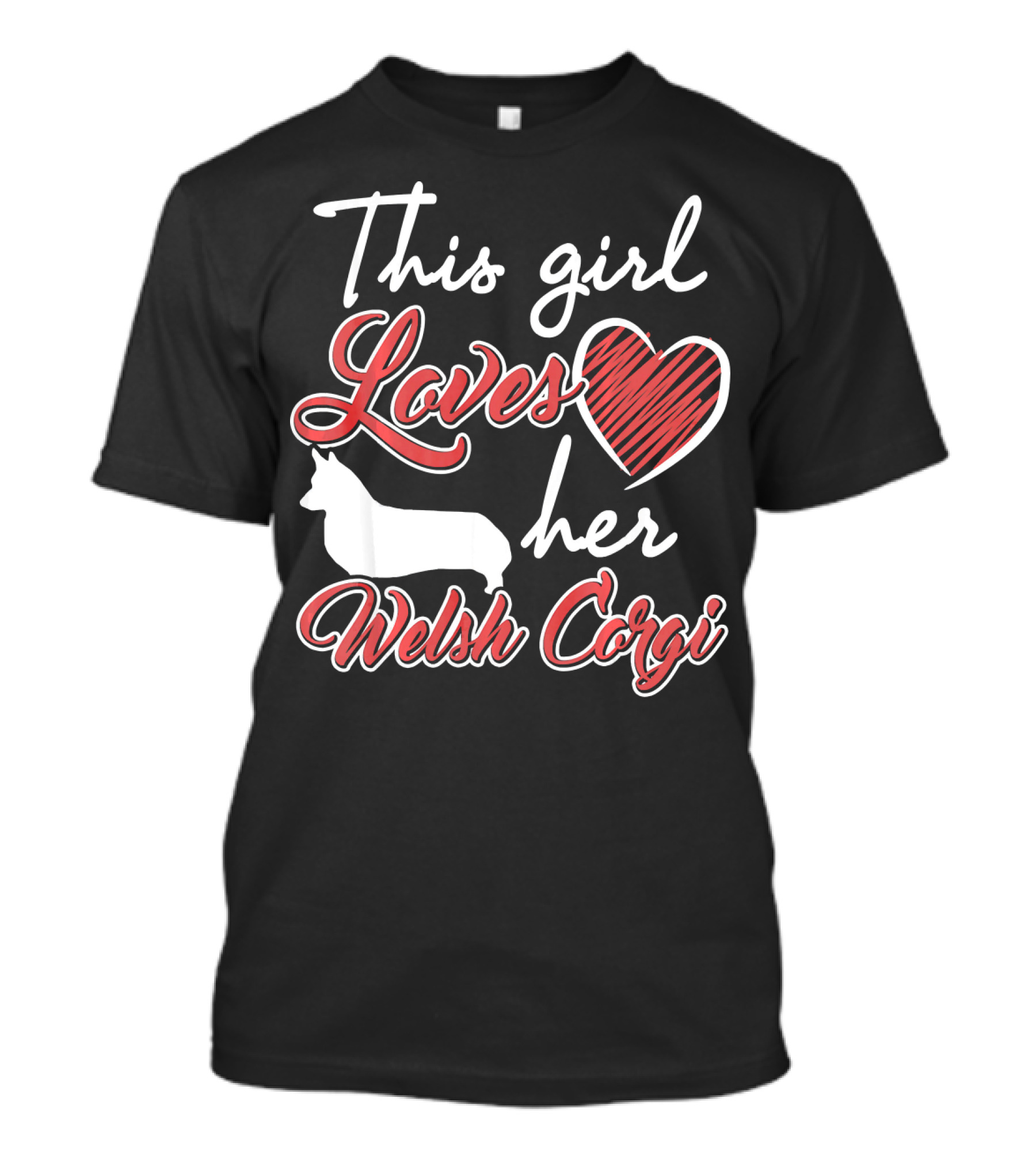 This Girl Loves Her Welsh Corgi Heart T-Shirt