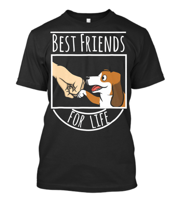 Basset Hound Fist Bump Best Friends For Life T-Shirt