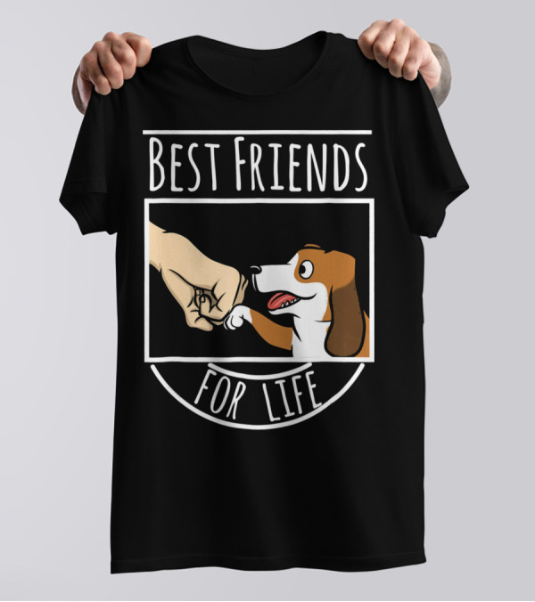 Basset Hound Fist Bump Best Friends For Life T-Shirt
