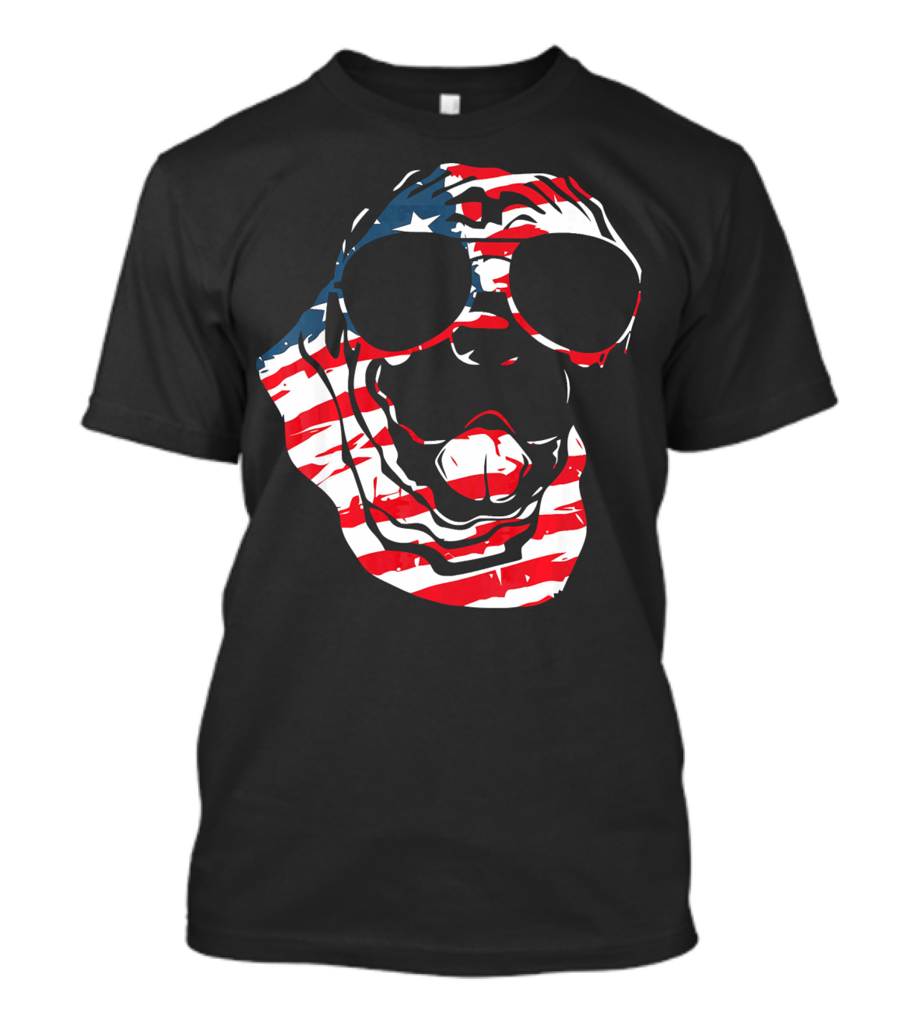 4th Of July Bullmastiff Sunglasses American Flag T-Shirt