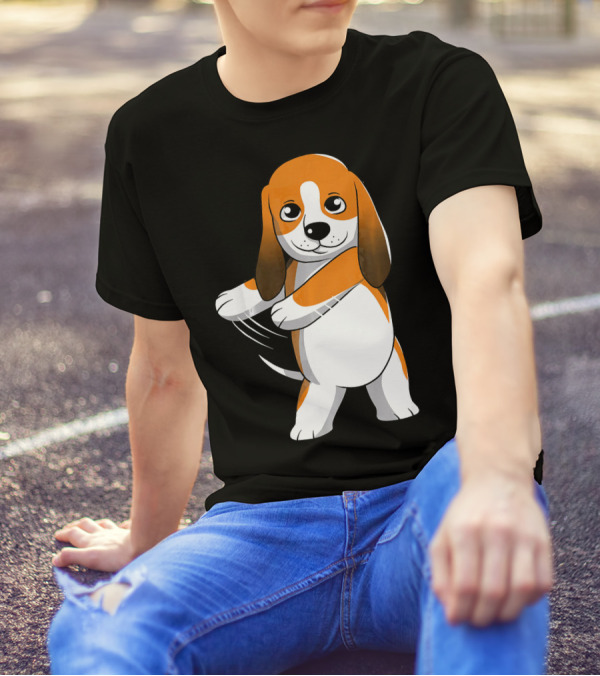 Basset Hound Floss Dance Flossing Cute Cartoon T-Shirt