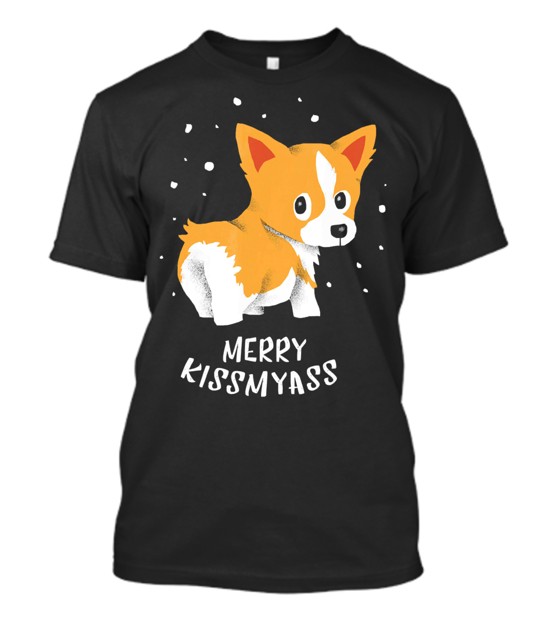 Merrykissmyass Corgi Festive Humor Cute Dog T-Shirt