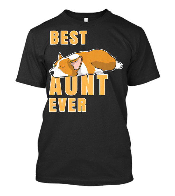Best Aunt Ever Corgi Sleeping T-Shirt