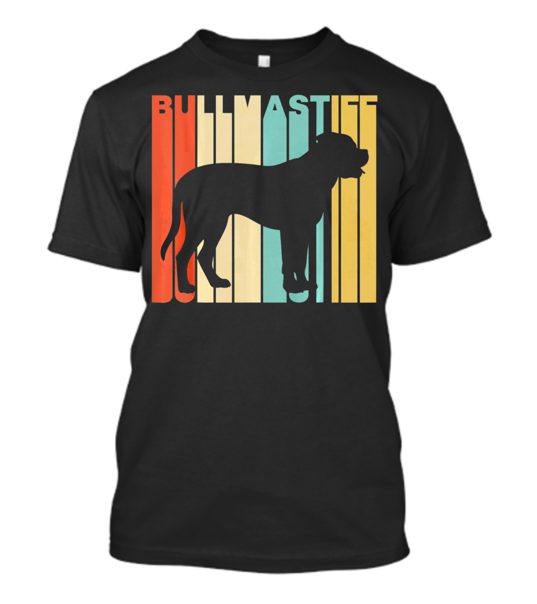 Bullmastiff Vintage Striped T-Shirt