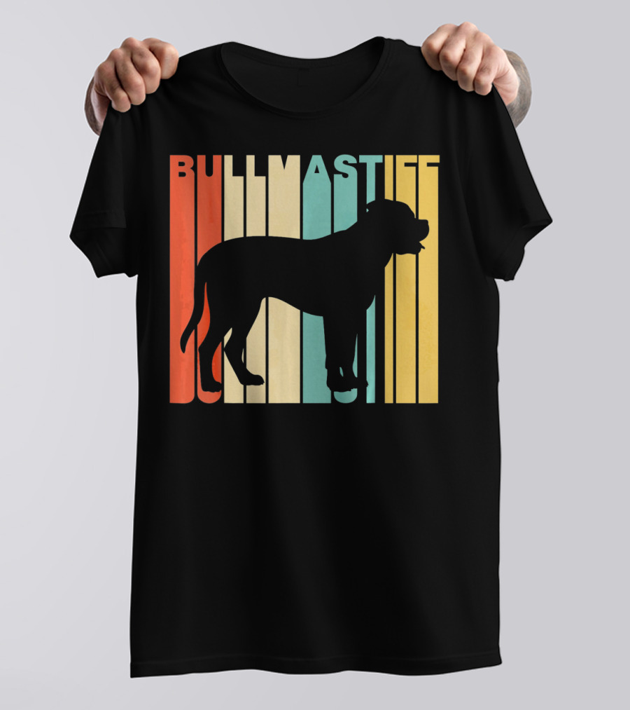 Bullmastiff Vintage Striped T-Shirt