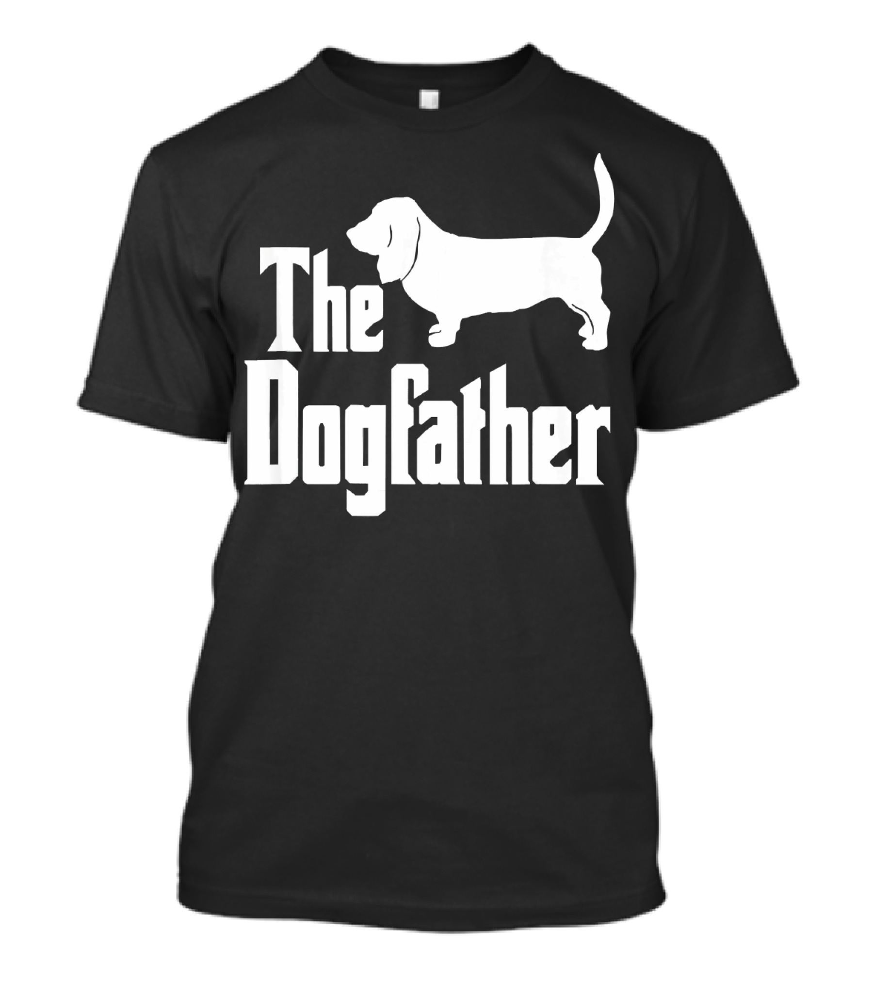 The Dogfather Basset Hound Silhouette Iconic T-Shirt