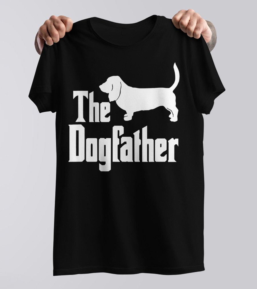 The Dogfather Basset Hound Silhouette Iconic T-Shirt