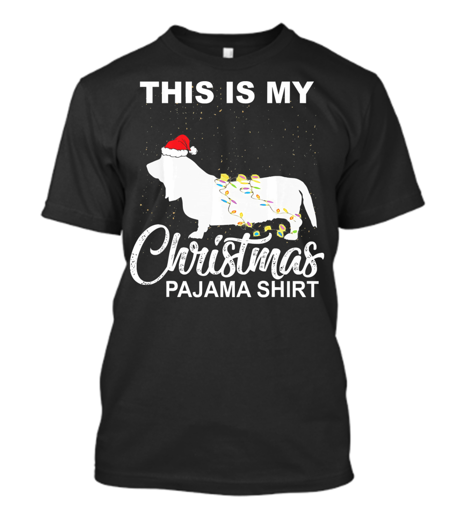 This Is My Basset Hound Christmas Pajama T-Shirt