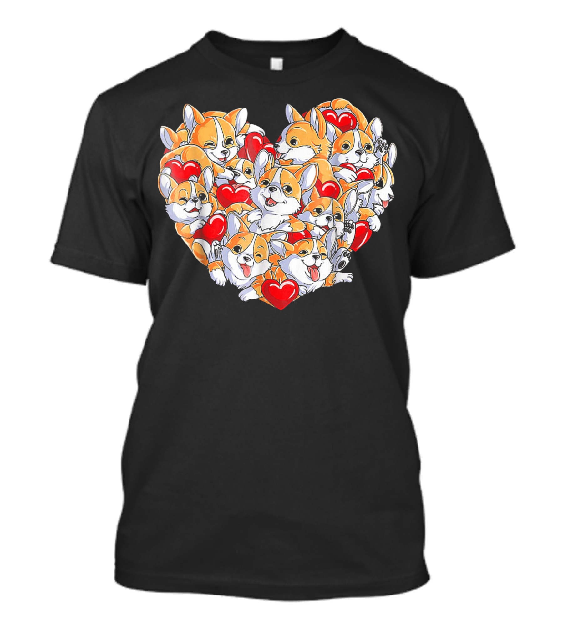 Corgi Heart Happy Valentines Day Love T-Shirt