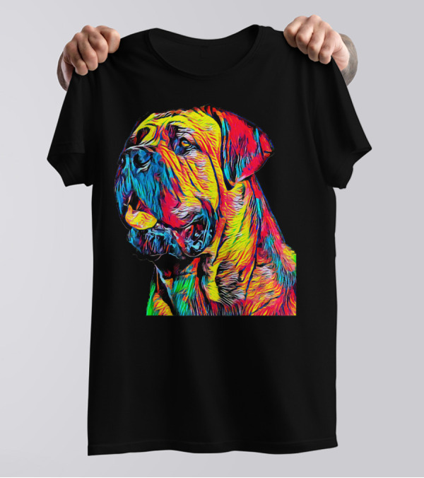 Cane Corso Italian Mastiff Dog Vibrant Colorful T-Shirt