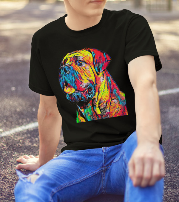 Cane Corso Italian Mastiff Dog Vibrant Colorful T-Shirt
