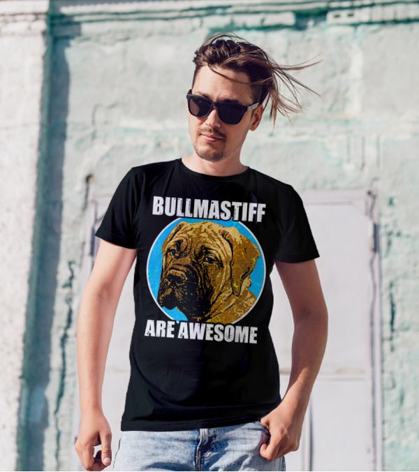 Bullmastiff Are Awesome Vintage Mastiff Pet Dog T-Shirt