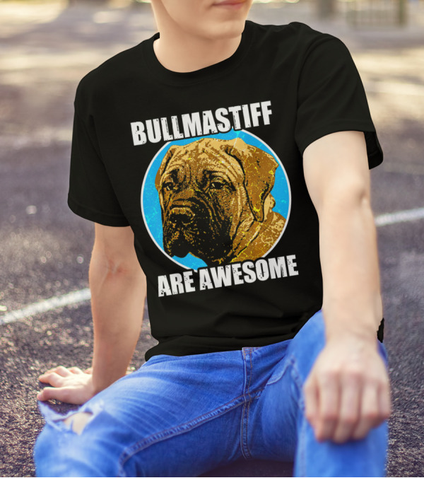 Bullmastiff Are Awesome Vintage Mastiff Pet Dog T-Shirt