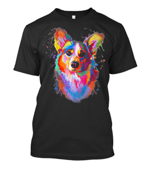 Corgi Watercolor Artistic Funny Dog T-Shirt