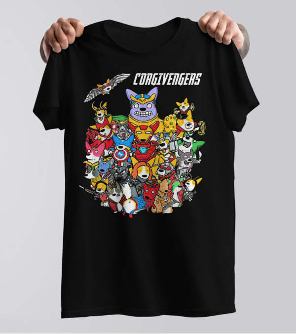Corgivengers Cool Corgi Trendy Comic Love T-Shirt