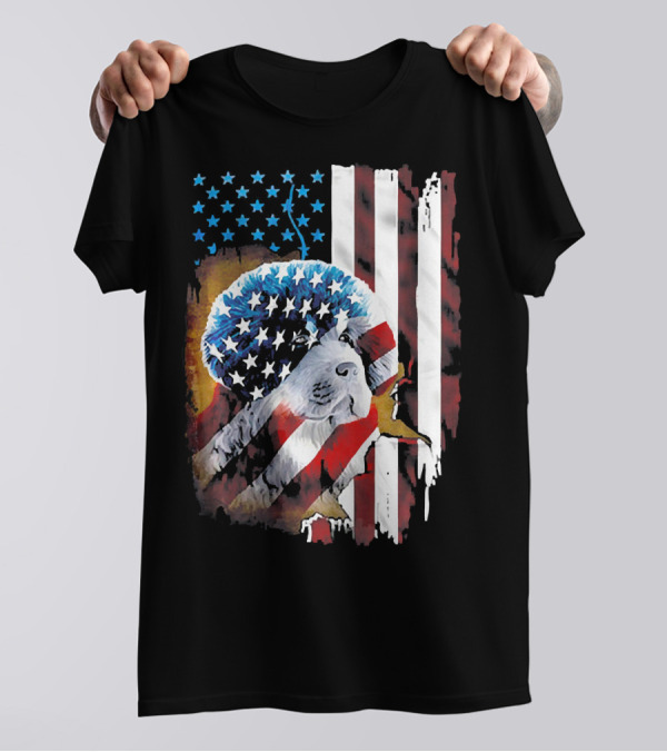 English Mastiff 4th Of July Patriotic American Flag T-Shirt