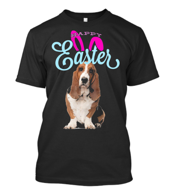 Happy Easter Bunny Basset Hound Dog T-Shirt