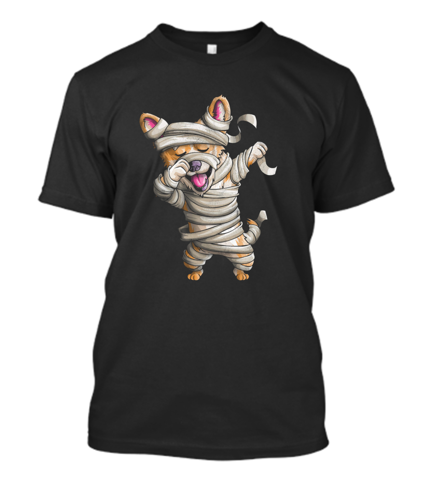 Dabbing Mummy Corgi Cute Halloween Corgi In Costume T-Shirt