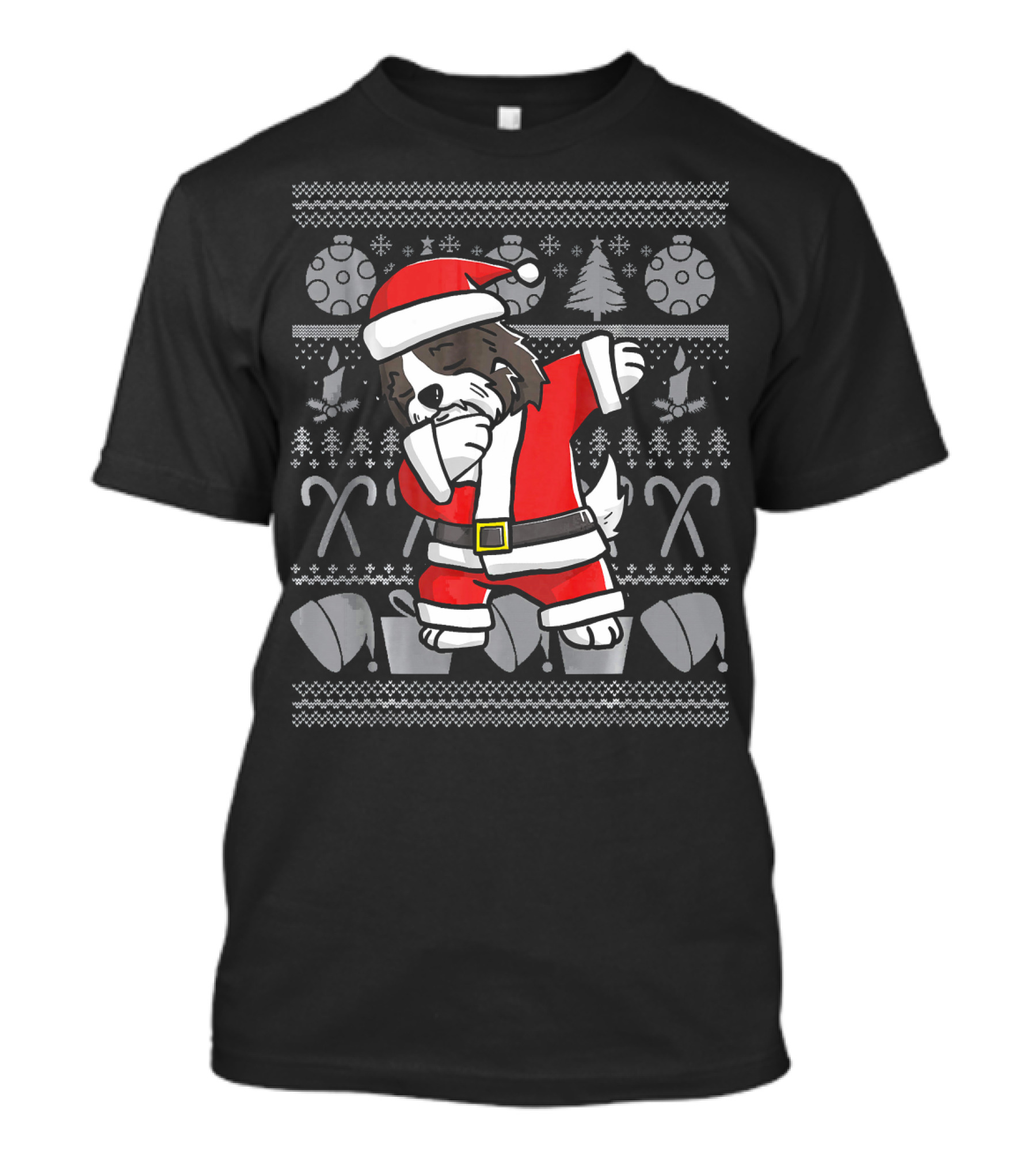 Dabbing Havanese Santa Dance Funny Dog Christmas Holiday T-Shirt