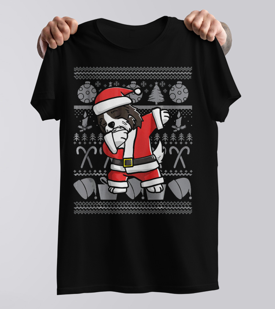 Dabbing Havanese Santa Dance Funny Dog Christmas Holiday T-Shirt