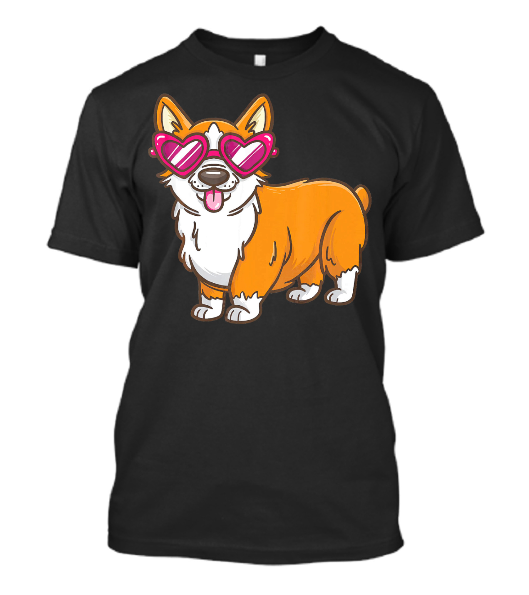 Cute Corgi Heart Sunglasses Dog Love T-Shirt