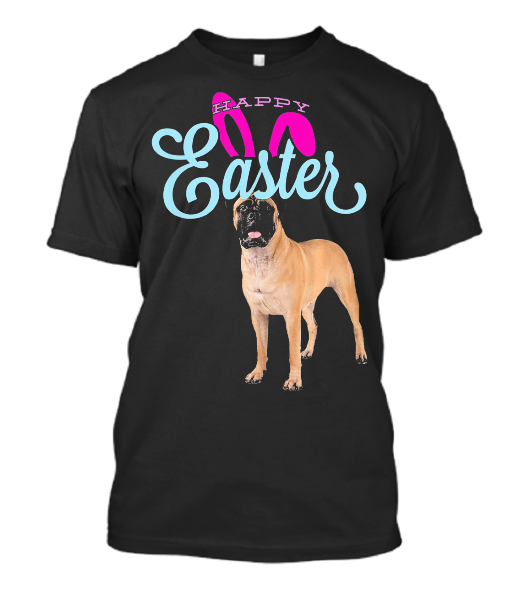 Happy Easter Bunny Bullmastiff Dog T-Shirt