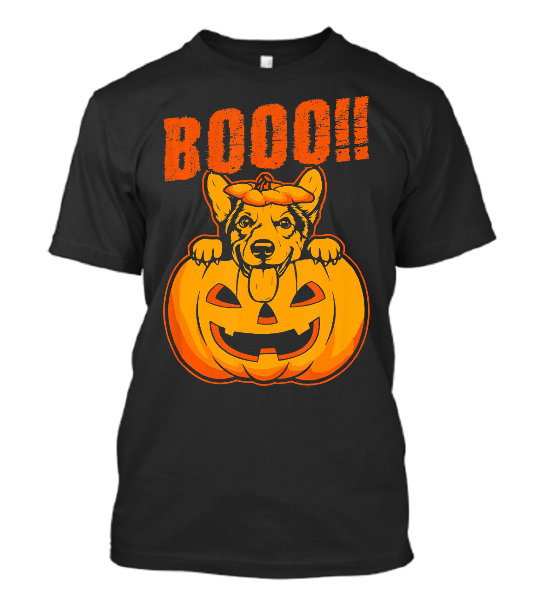 BOOO Corgi Dog Halloween Pumpkin T-Shirt