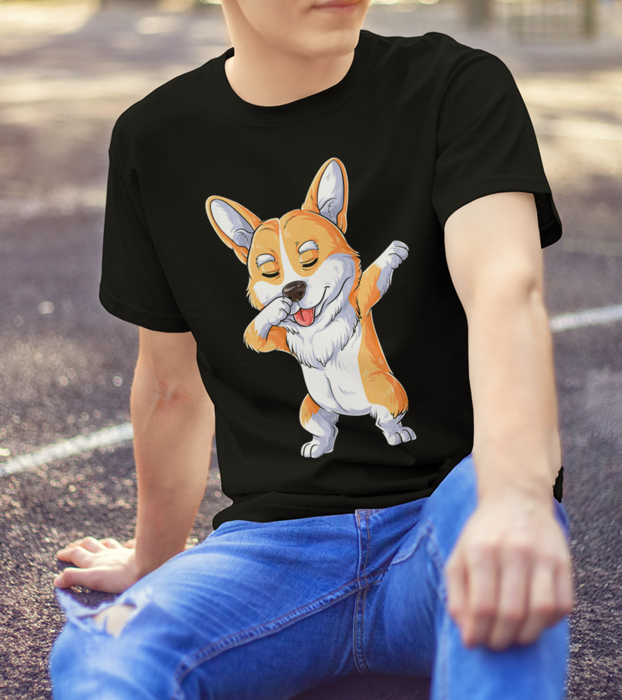 Dabbing Corgi Dog Love Adorable Pose T-Shirt