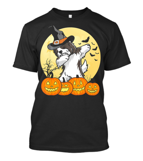 Dabbing Havanese Dab Dance Funny Dog Halloween Witch Hat Pumpkins T-Shirt