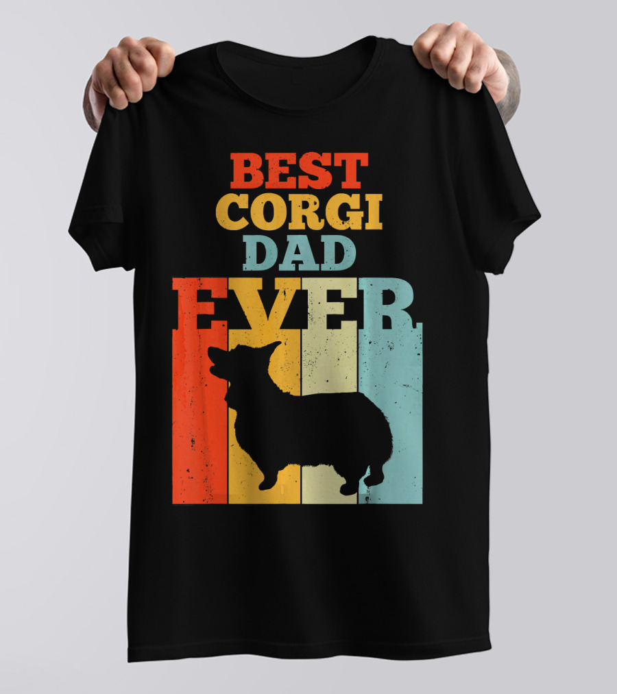 Best Corgi Dad Ever Vintage T-Shirt
