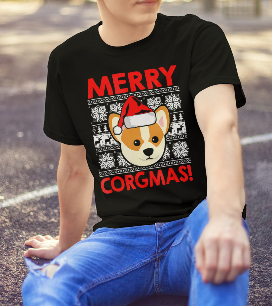 Merry Corgmas Christmas In July Corgi Kids T-Shirt
