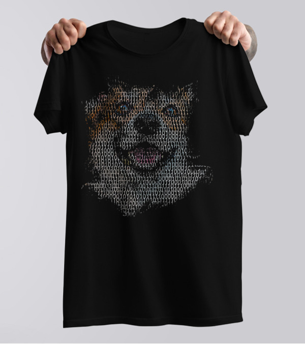 Binary Corgi Face Code Pattern Corgi T-Shirt