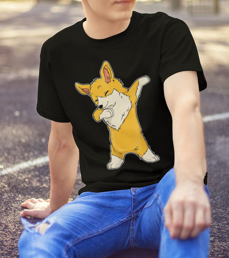 Dabbing Corgi Welsh Corgis Dab Dance Pose T-Shirt