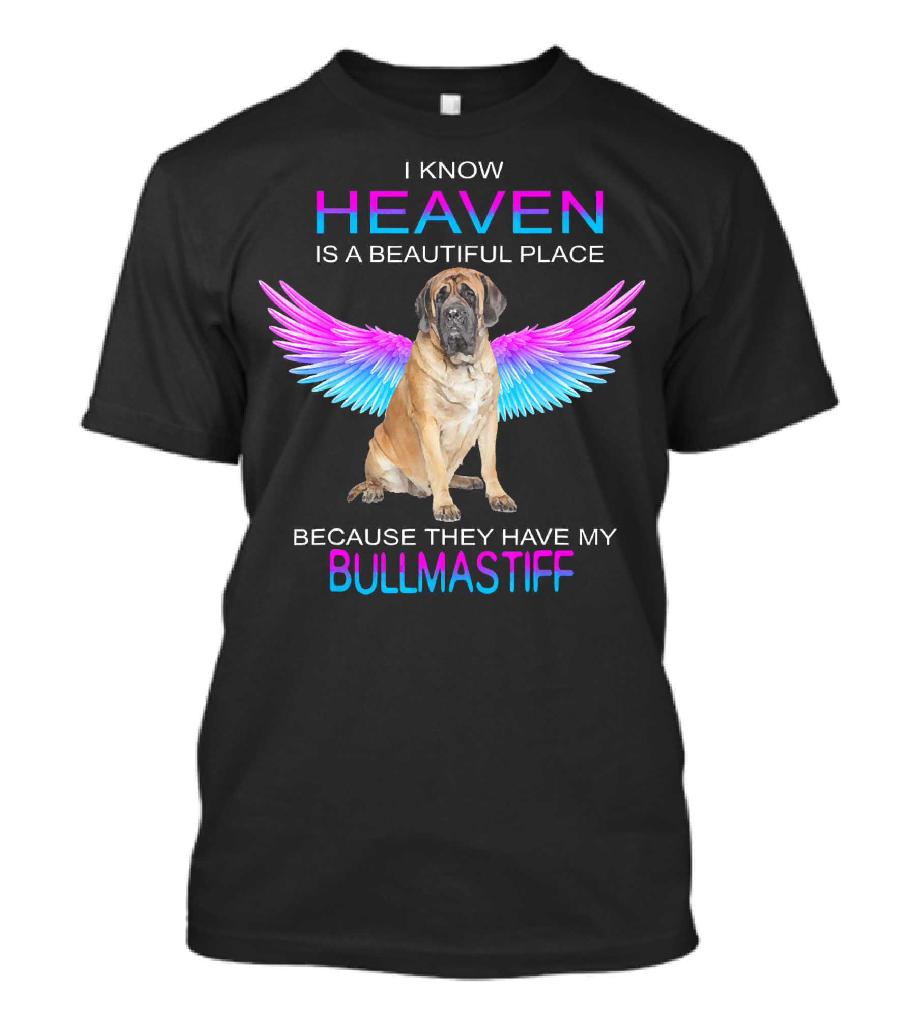 I Know Heaven Is A Beautiful Place Because They Have My Bullmastiff Angel T-Shirt