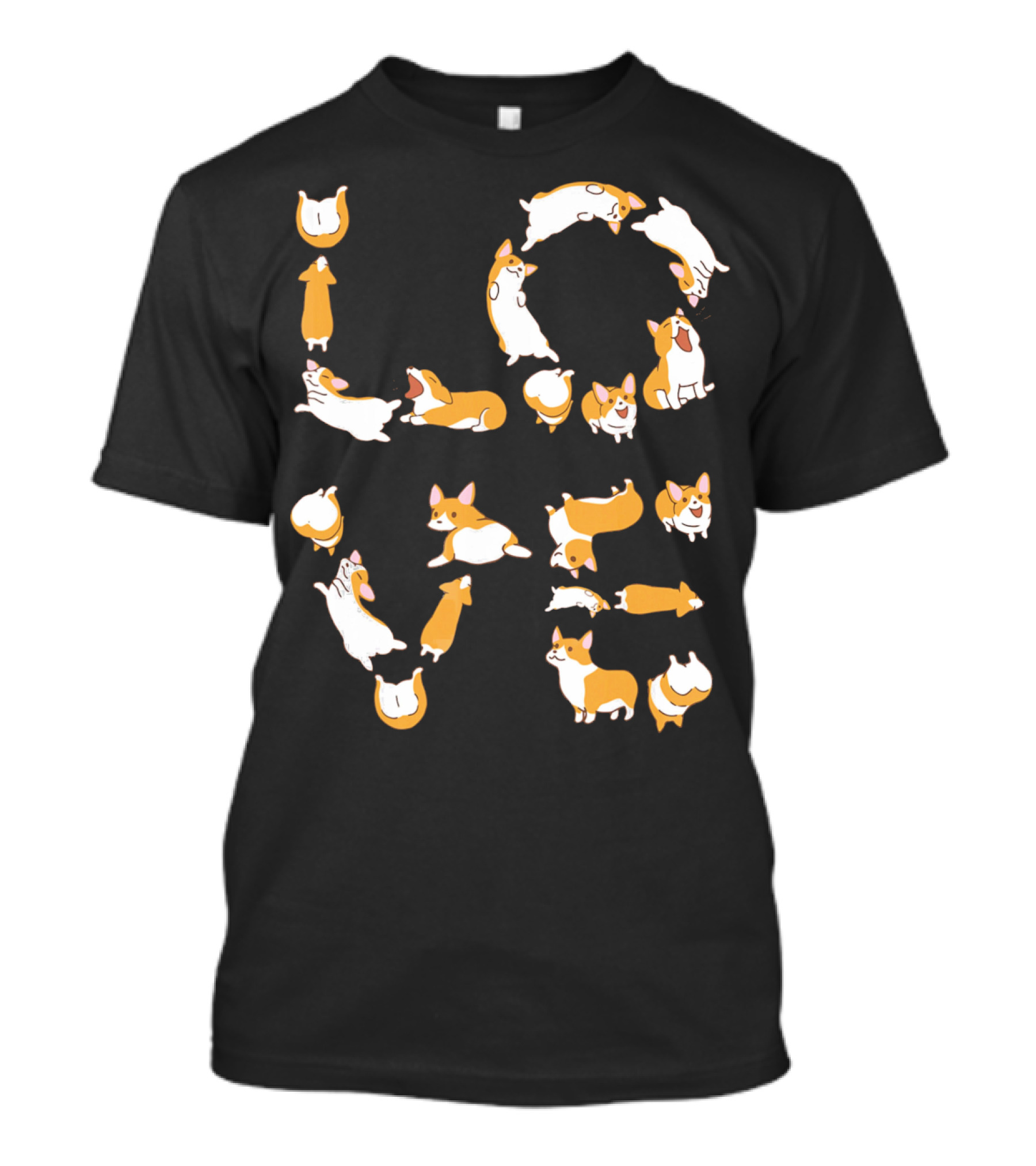 Cute Love Corgi Birthday Poses With Playful Dogs T-Shirt