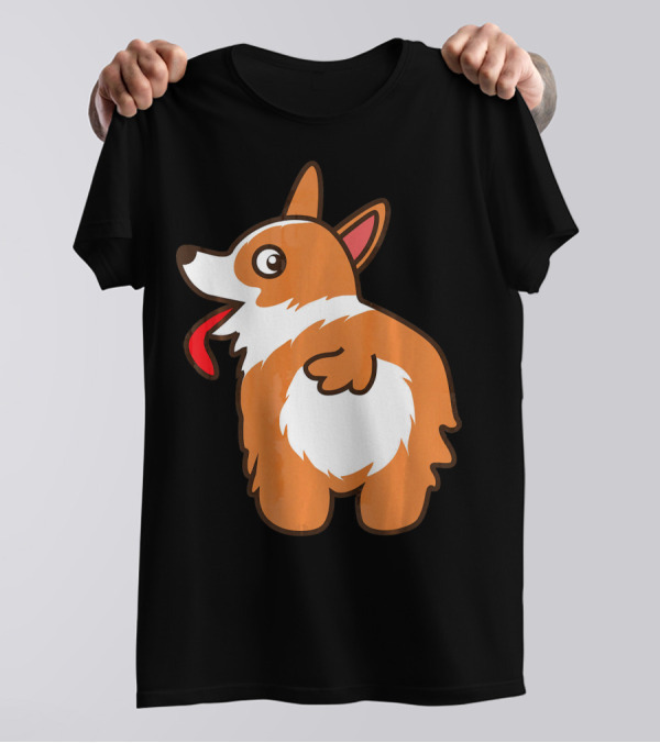 Corgi Dog Heart Butt Cool Love A Dog T-Shirt