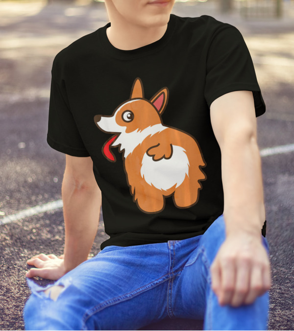 Corgi Dog Heart Butt Cool Love A Dog T-Shirt
