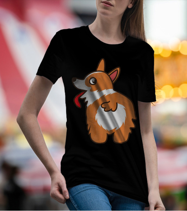 Corgi Dog Heart Butt Cool Love A Dog T-Shirt