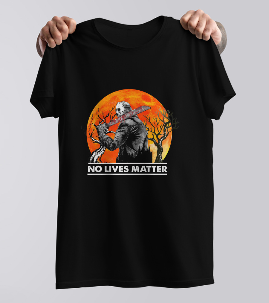 Jason Voorhees Horror No Lives Matter Halloween Moon Baseball Bat T-Shirt