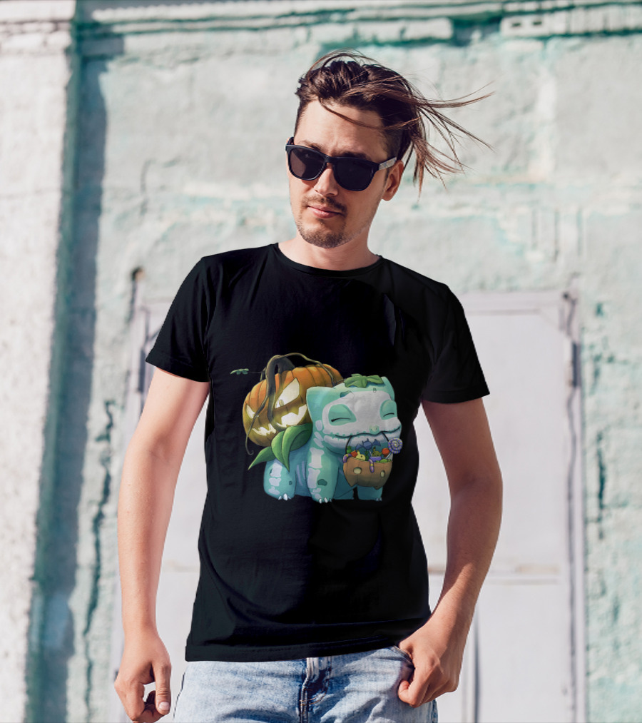 Halloween Pumpkin Bulbasaur Trick-or-Treat T-Shirt